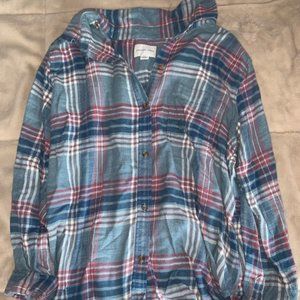 AE distressed boyfriend flannel